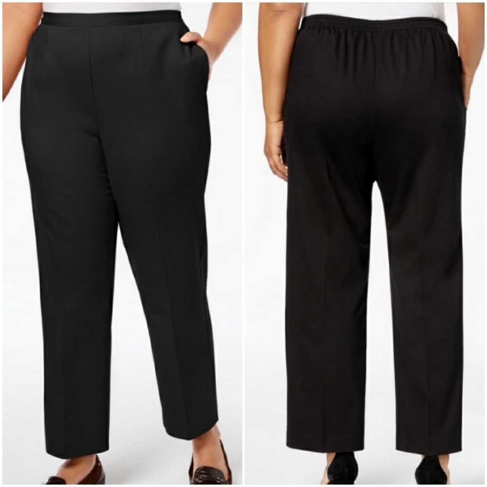 NWT Alfred Dunner Black Pants Sz 18s